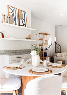 Breakfast nook in the Klein Home
